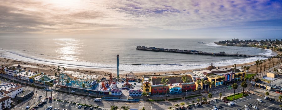 Santa Cruz Boardwalk Amusement Park and Wharf