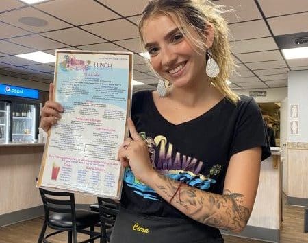Waitress Ciera at Makai Cafe